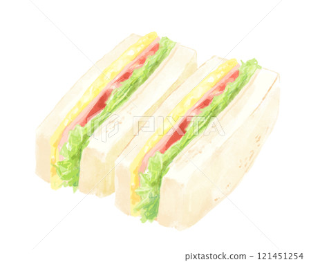 簡單手繪三明治（BLT/雞蛋） 121451254