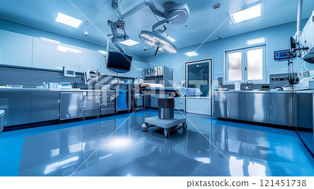 A clean medical facility emphasizes the importance of sanitation in healthcare 121451738