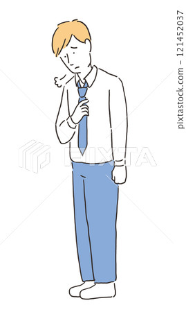 Tired man in a suit 121452037