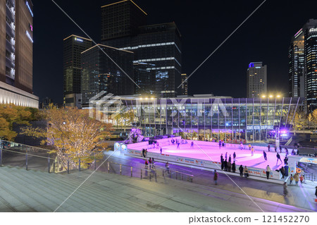 Night view of Umekita Plaza, Osaka (Umeda, Kita-ku, Osaka City, Osaka Prefecture) 121452270
