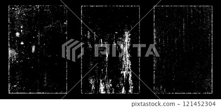 Black and white grunge. Distress overlay texture. Abstract surface dust and rough dirty wall background concept. Distress illustration simply place over object to create grunge effect. Vector EPS10. Black and white grunge. Distress overlay texture. Abstract surface dust and rough dirty wall background concept. Distress illustration simply place over object to create grunge effect. Vector EPS10. 121452304