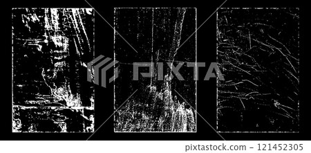 Black and white grunge. Distress overlay texture. Abstract surface dust and rough dirty wall background concept. Distress illustration simply place over object to create grunge effect. Vector EPS10. Black and white grunge. Distress overlay texture. Abstract surface dust and rough dirty wall background concept. Distress illustration simply place over object to create grunge effect. Vector EPS10. 121452305