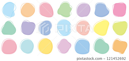 形狀抽象形狀簡單多彩集 121452692