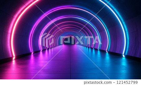 Colorful Tunnel Background 121452799