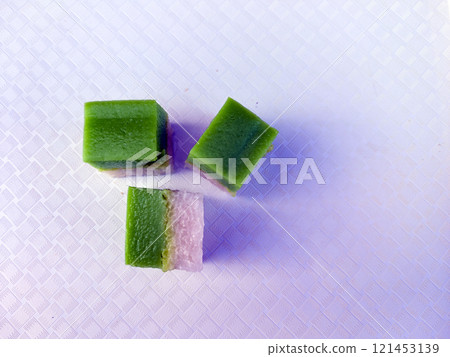 Traditional Malaysian Kuih Seri Muka Dessert Bites Traditional Malaysian Kuih Seri Muka Dessert Bites 121453139