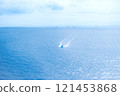 Azure sea and ship 121453868