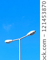 Blue sky and road lighting 121453870