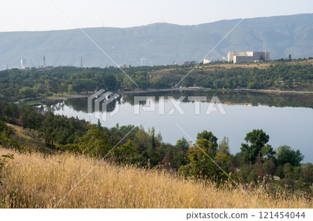 Beautiful view of Lisi lake in Tbilisi 121454044