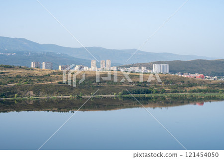 Beautiful view of Lisi lake in Tbilisi Beautiful view of Lisi lake in Tbilisi 121454050