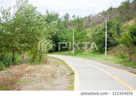 Bicycle and pedestrian path around Lake Lisi, Tbilisi 121454056