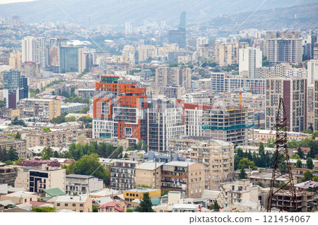 Beautiful view of Tbilisi, Saburtalo and Vake districts Beautiful view of Tbilisi, Saburtalo and Vake districts 121454067