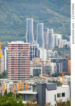 Beautiful view of Tbilisi, Saburtalo and Vake districts Beautiful view of Tbilisi, Saburtalo and Vake districts 121454068