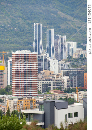 Beautiful view of Tbilisi, Saburtalo and Vake districts Beautiful view of Tbilisi, Saburtalo and Vake districts 121454073