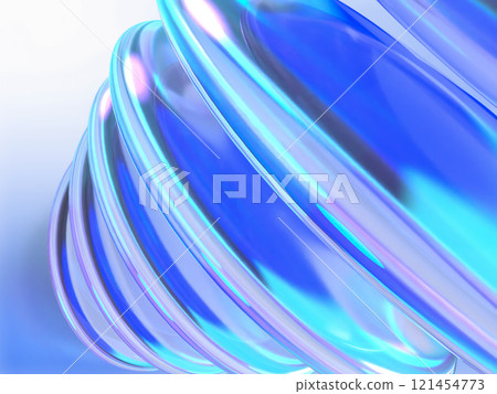 一組包裹在夢幻光線中的水晶鏡片的 3D 插圖 一組包裹在夢幻光線中的水晶鏡片的 3D 插圖 121454773