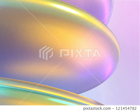 3D illustration of a group of crystal lenses surrounded by fantastic light 3D illustration of a group of crystal lenses surrounded by fantastic light 121454782