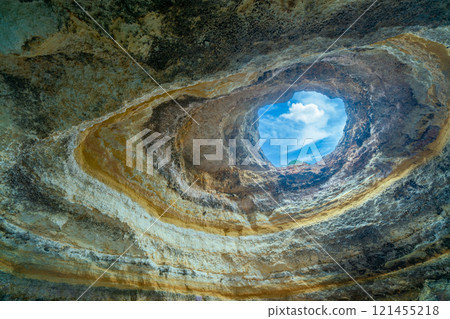 Nature's Masterpiece: Heart-Shaped Hole in Algarve Cave. Nature's Masterpiece: Heart-Shaped Hole in Algarve Cave. 121455218