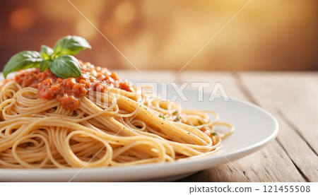 spaghetti with fresh organic  spaghetti with fresh organic  121455508