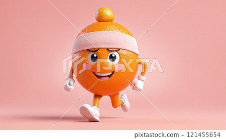 3d orange cartoon render 121455654