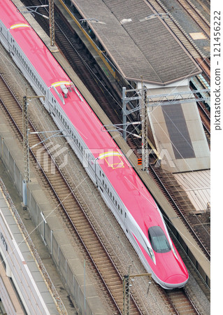 Joetsu Shinkansen Ueno-Omiya JR East E6 series Z4 formation (Akita) + E5 series U21 formation (Sendai) Hayabusa Joetsu Shinkansen Ueno-Omiya JR East E6 series Z4 formation (Akita) + E5 series U21 formation (Sendai) Hayabusa 121456222