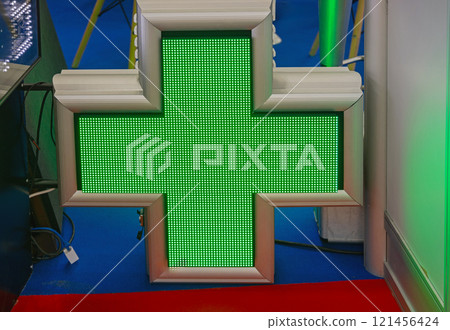 Led Lights Green Cross Led Lights Green Cross 121456424