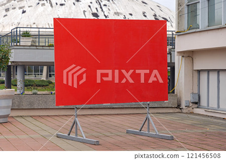 Red Billboard Copy Space 121456508