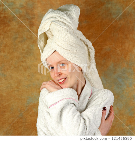 Bathrobe girl 121456590