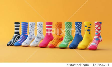 Colorful Socks Mockup for your design 121456701
