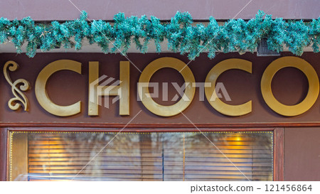 Gold Choco Sign Gold Choco Sign 121456864