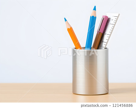pencils on a white background pencils on a white background 121456886