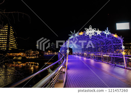 閃閃發光的冬季燈飾 121457260