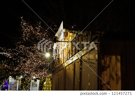 閃閃發光的冬季燈飾 121457271