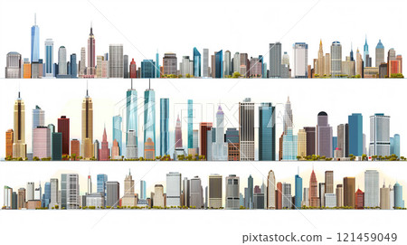 城市景觀插畫背景素材 城市景觀插畫背景素材 121459049