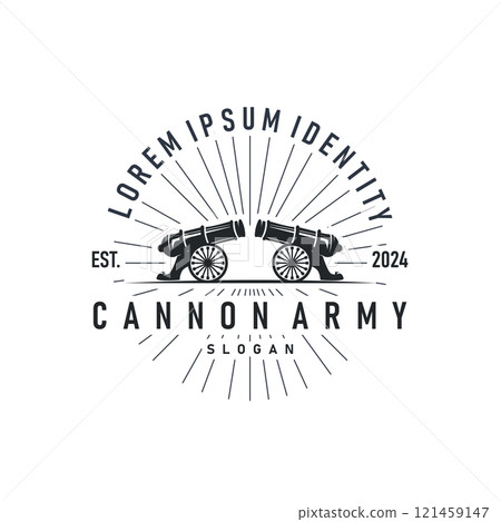 simple military cannon logo design army weapon template illustration symbol simple military cannon logo design army weapon template illustration symbol 121459147
