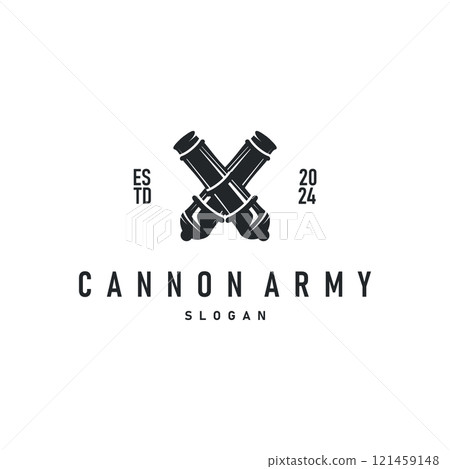 simple military cannon logo design army weapon template illustration symbol simple military cannon logo design army weapon template illustration symbol 121459148