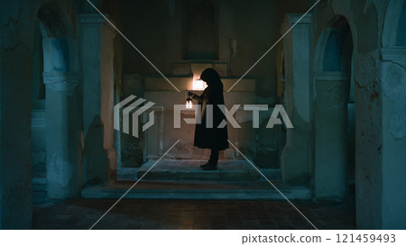 Faint Light Guides a Lonely Search Through Ruins Faint Light Guides a Lonely Search Through Ruins 121459493