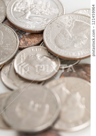 US dollar coins 121459964