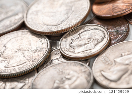 US dollar coins 121459969