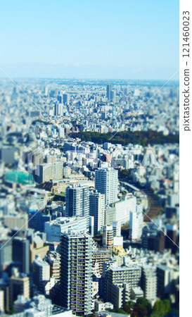 從觀景台傾斜移位看到的城市景觀 121460023