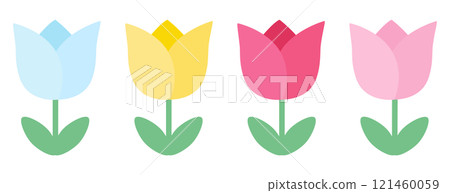 Cute tulip vector illustration 121460059