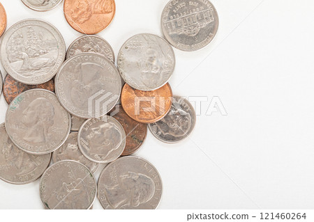 US dollar coins 121460264