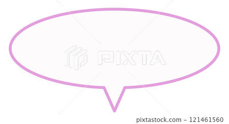 Simple oval speech bubble 2 (pink and white) 121461560