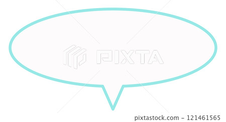 Simple oval speech bubble 2 (light blue and white) 121461565