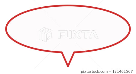 Simple oval speech bubble 2 (red and white) 121461567