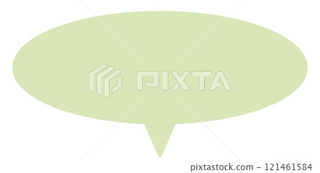 Simple oval speech bubble 2 (yellow-green, no line drawing) 121461584