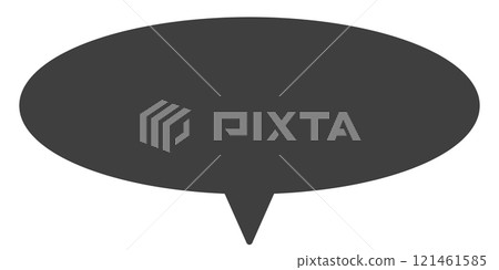 Simple oval speech bubble 2 (black, no line drawing) 121461585