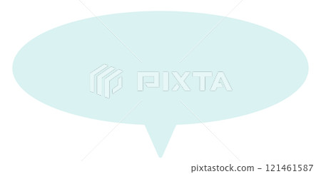 Simple oval speech bubble 2 (light blue, no line drawing) 121461587