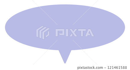Simple oval speech bubble 2 (blue, no line drawing) 121461588