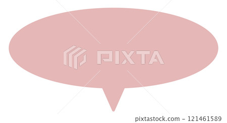 Simple oval speech bubble 2 (red, no line drawing) Simple oval speech bubble 2 (red, no line drawing) 121461589