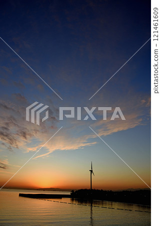 December sunset at Shinmaiko Beach 121461609