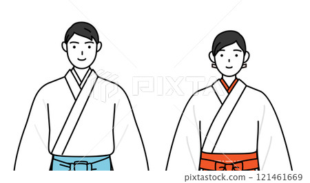 神官與巫女面向前方 神官與巫女面向前方 121461669